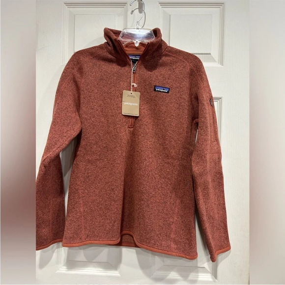 Patagonia Sweaters - Patagonia Women's M Medium Better Sweater 1/4 Zip Pullover Burl Red NWT